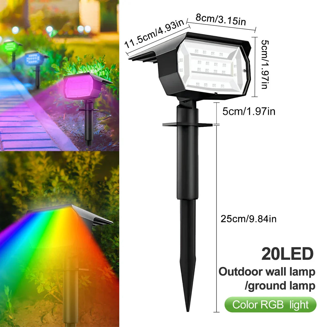 Outdoor Solar Landscape Spotlights with Multiple LED Options and Weatherproof Design for Enchanting Kiwi Gardens