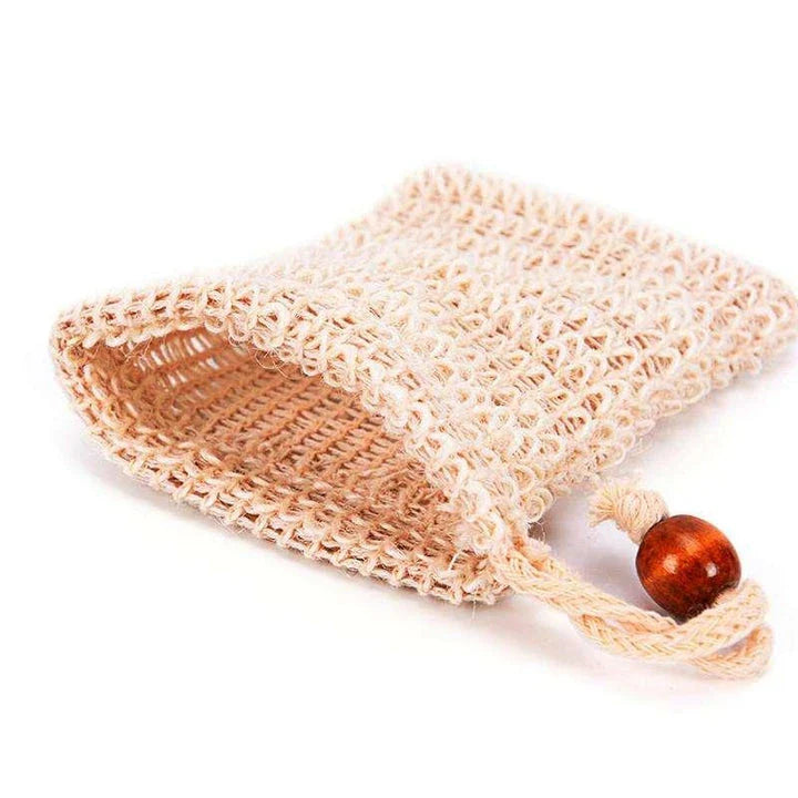 Eco-Friendly Sisal Soap Saver Pouch - Sustainable and Refreshing Cleansing Solution