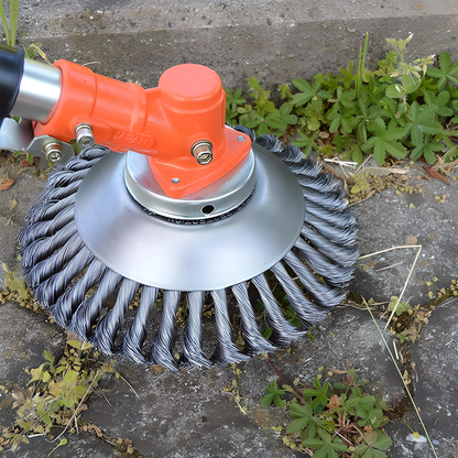 Unbreakable steel wire grass trimmer head with 360-degree cutting coverage for efficient lawn maintenance in New Zealand