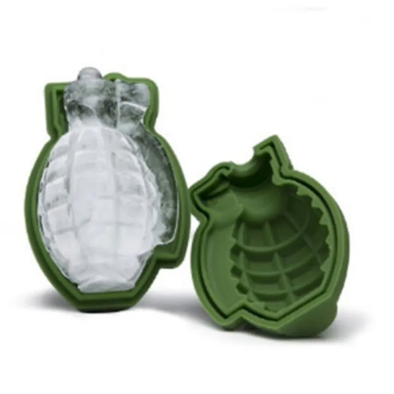 Grenade-Shaped Ice Cube Moulds - Silicone Mould for Unique Large Ice Cubes