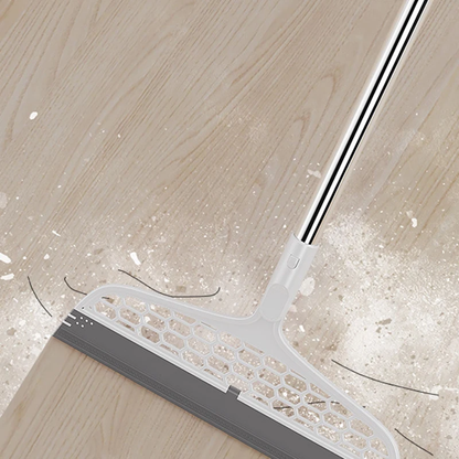 Versatile 3-in-1 Silicone Cleaning Broom for Floors, Windows, and More - Effective Cleaning Tool with Long Handle and 180-Degree Rotation