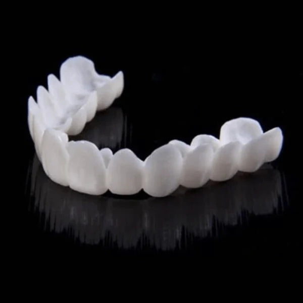 A set of comfortable, natural-looking snap-on dentures that can transform your smile in minutes.