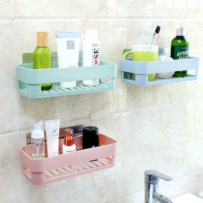 Adhesive Bathroom Shelf - Sleek, Sturdy, and Easy to Install for Decluttering Your Bathroom