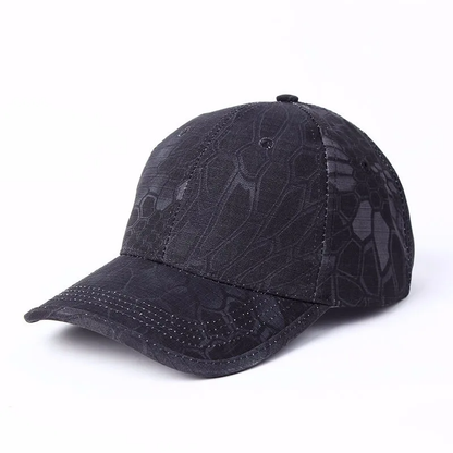 Versatile Camouflage Cap with adjustable fit and breathable polyester fabric, perfect for outdoor activities in New Zealand