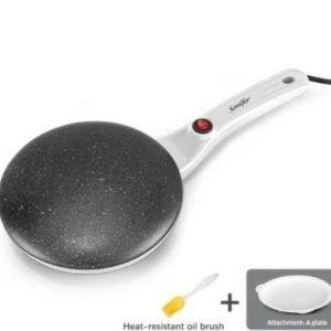 Breakfast Crepe Maker Spherical Non-Stick Baking Pan with one-stick flipping mechanism for easy, mess-free crepe preparation