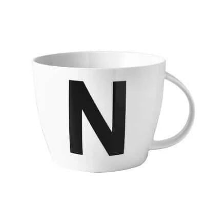 Personalized Initial Ceramic Mug with Sleek Minimalist Design and Eco-Friendly Materials