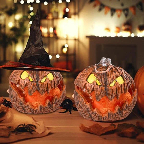 Gloween Interactive Halloween LED Pumpkin Lantern - a versatile lighting solution that creates a warm, spooky glow for Kiwi homes and events.