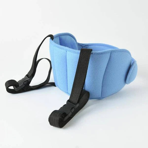 Joopzy Car Seat Head Support in gray, blue, and pink colors to keep Kiwi kids safe and comfortable during car rides