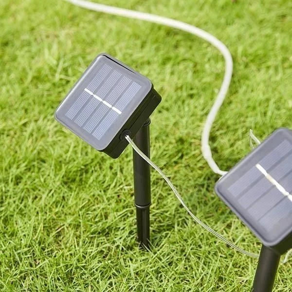 40ft solar-powered garden pathway lights illuminating a lush Kiwi backyard with flexible, weather-resistant design