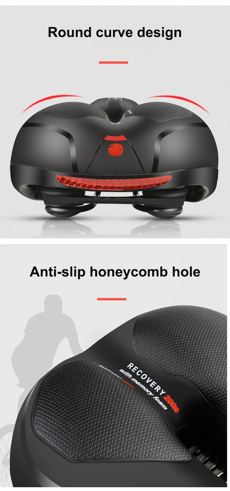 Premium bicycle saddle with 3D-printed honeycomb padding for ultimate comfort and support