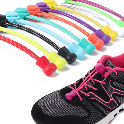 Stretch Elastic Locking Shoe Laces in a variety of colors, perfect for Kiwi runners and active lifestyles.