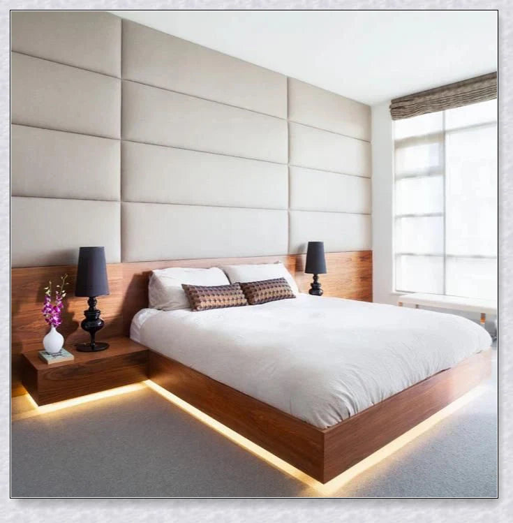 Cosy under-bed motion-activated LED light strip provides soft, guiding illumination in the dark