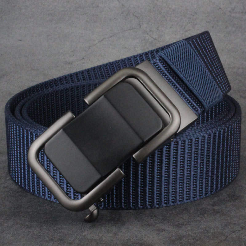 Automatic Buckle Canvas Designer Belt in various colours, featuring a micro-adjustment buckle and durable construction for active New Zealand lifestyles.