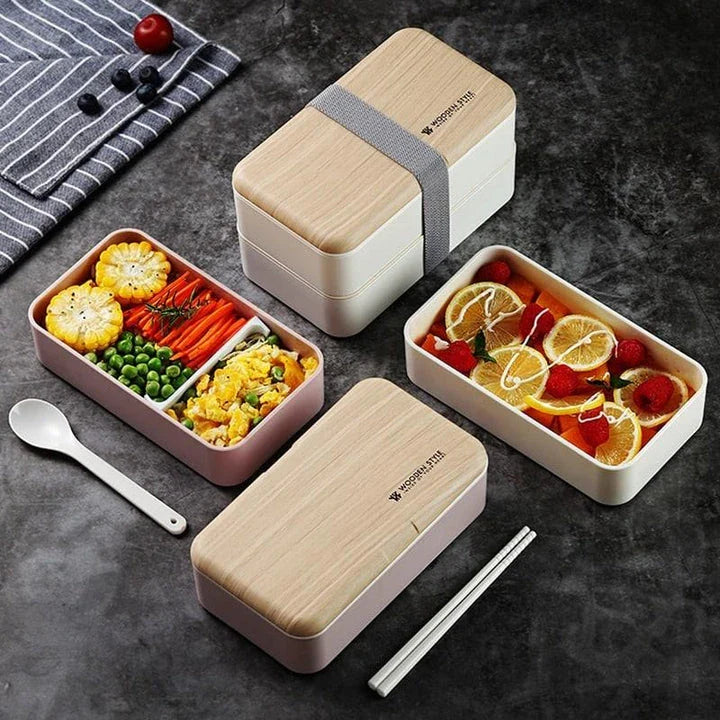 Eco-friendly BPA-free lunch box with spoon and chopsticks, made in New Zealand