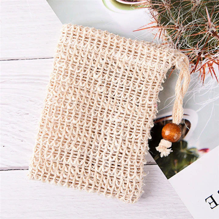 Eco-Friendly Sisal Soap Saver Pouch - Sustainable and Refreshing Cleansing Solution