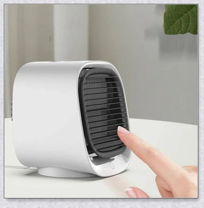 Chill Breeze - A lightweight, portable air conditioner with 3-in-1 functionality, including air cooling, air purification, and ambient lighting