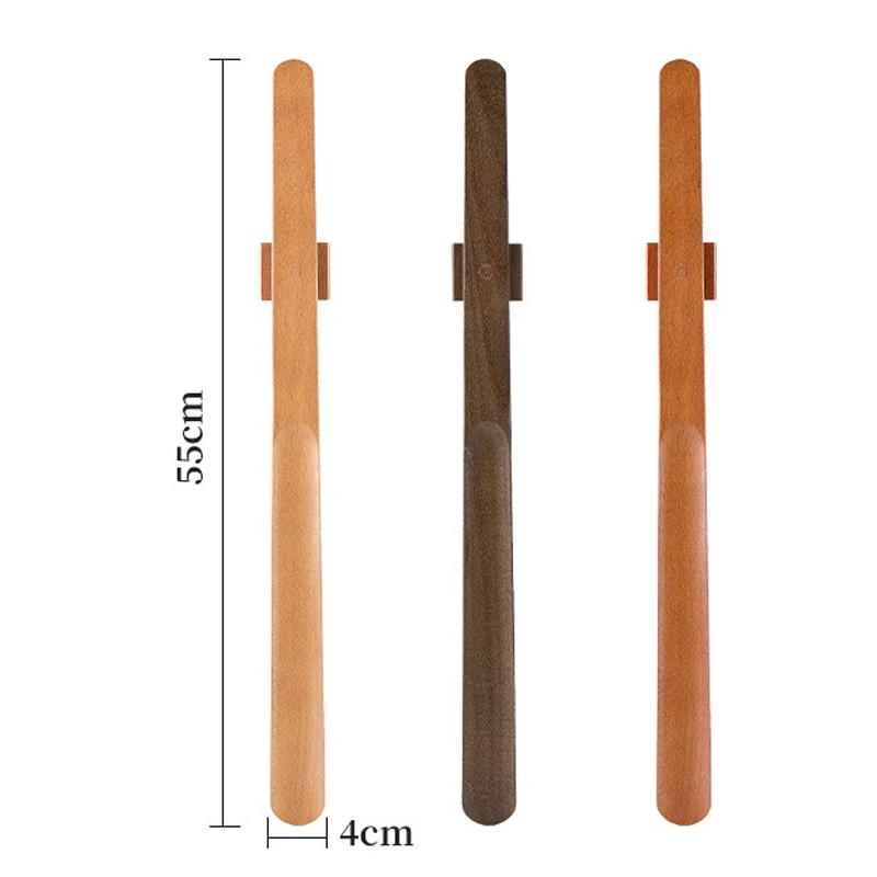 55cm Kiwi-Made Wooden Magnetic Shoe Horn with Long Handle for Easy Shoe Wearing