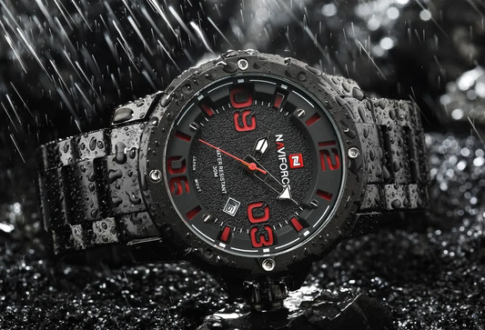 Rugged stainless steel army watch with various color options, designed for Kiwi adventurers