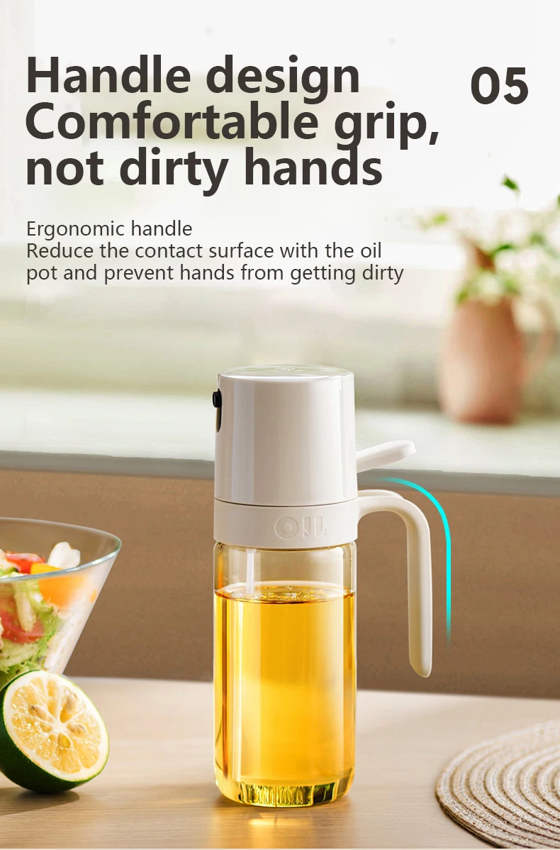 Versatile high-performance cooking oil sprayer made from durable borosilicate glass for precise oil misting and easy cleaning