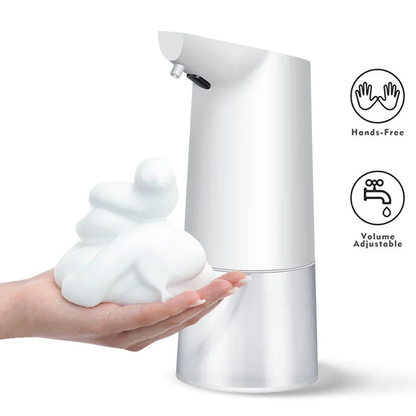 Sleek, hands-free automatic soap dispenser with infrared sensor and foaming mechanism for hassle-free handwashing