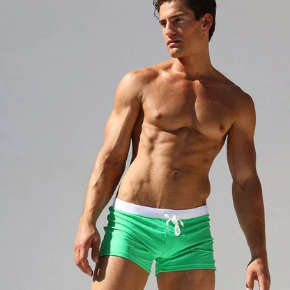 Kiwi-designed low-rise swim trunks in a range of classic colours, perfect for summer water activities