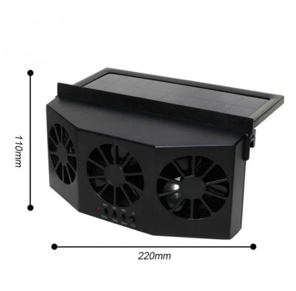 Shopfluxpro NZ Eco-Friendly Car Solar Vent with 3 Powerful Fans