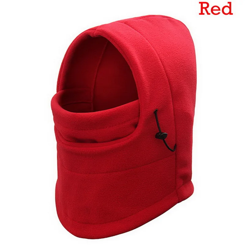 Thermal fleece face mask with full head, neck, and face coverage for winter protection