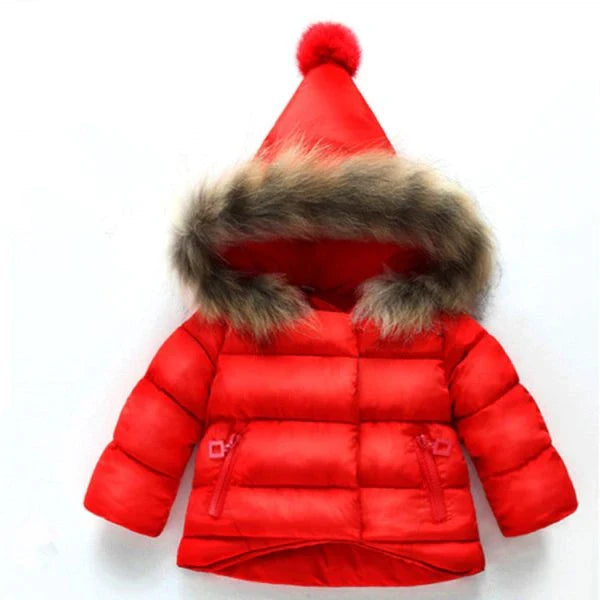 A cosy baby winter jacket in a stylish, modern design to keep your little Kiwi warm and comfortable during New Zealand winters.