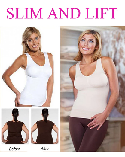 Women's slimming camisole with targeted compression and seamless design for a flattering, streamlined silhouette.