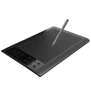 A professional digital drawing pad with a stylus pen for creative artists to sketch and design on the go.