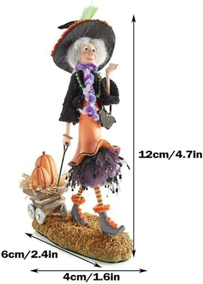 Enchanting Witch Figurine, a captivating tabletop decoration for Kiwi Halloween celebrations