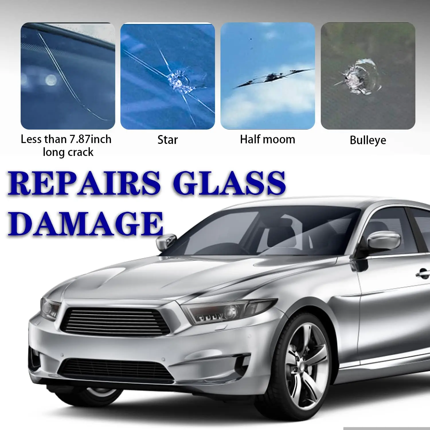 MiracleFix Glass Nano Repair Fluid - Versatile DIY Solution for Fixing Cracks and Chips in Car Windscreens, Phone Screens and More