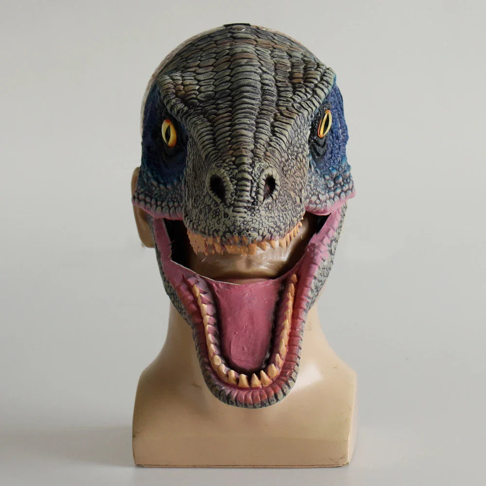 Creepy dinosaur mask with movable mouth, perfect for Halloween costumes and parties