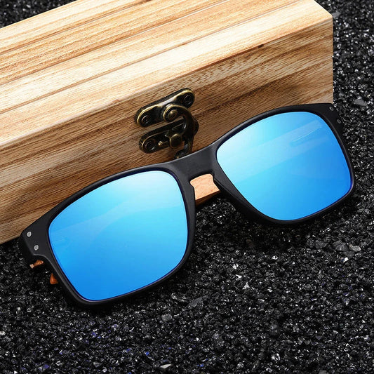 Handmade beechwood polarized pilot sunglasses with advanced lens features for outdoor activities and versatile style