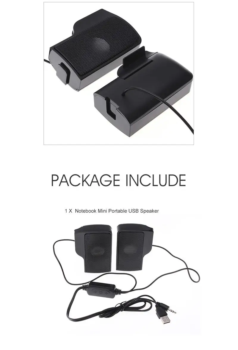 Compact, clip-on USB laptop speakers with Neodymium drivers for rich, balanced stereo sound