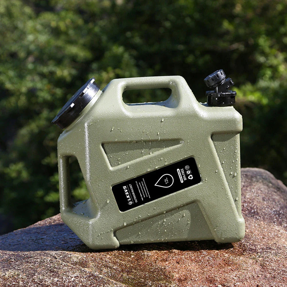 12L Portable Emergency Water Dispenser with food-grade PE construction and adjustable high-flow tap for Kiwi outdoor adventures