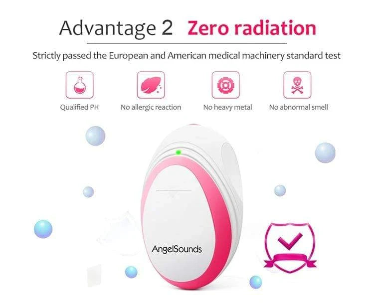 Angelsounds Portable Fetal Doppler for safely monitoring your unborn baby's heartbeat and movements