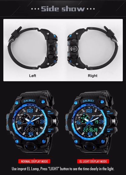 Robust and waterproof tactical wristwatch with Japanese movement, durable rubber strap, and 50m water resistance for active New Zealand lifestyle