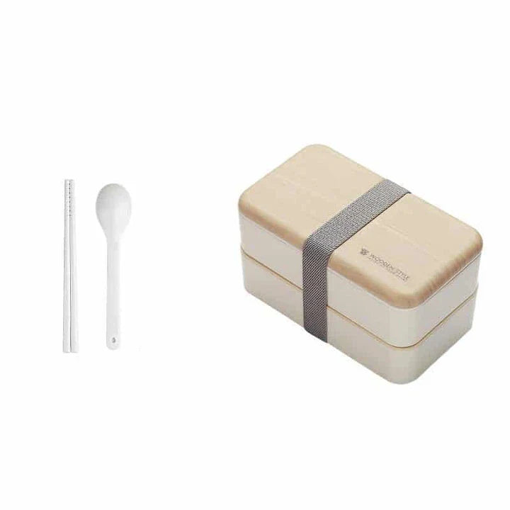 Eco-friendly BPA-free lunch box with spoon and chopsticks, made in New Zealand