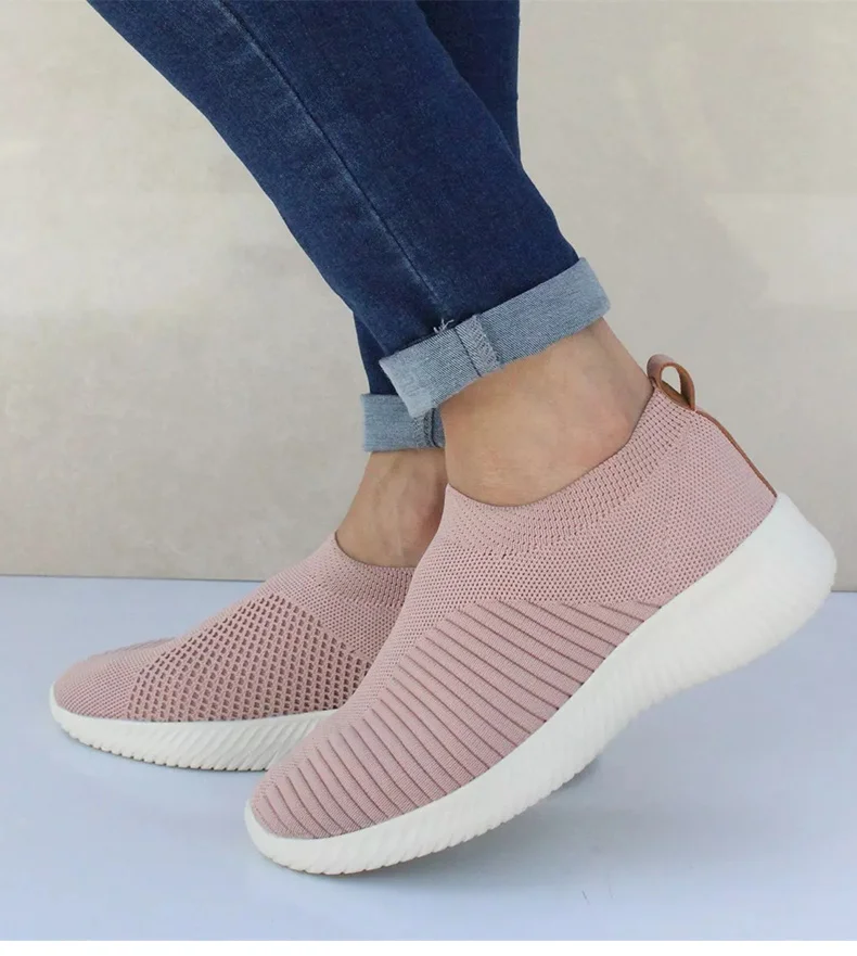 Ultra-comfortable casual slip-on summer sneakers in various colours, featuring a stretch fabric upper, rubber outsole, and cotton lining for a relaxed, breathable fit.