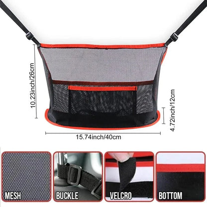 Car Seat Storage and Safety Net - Multi-Functional Organiser and Pet Barrier