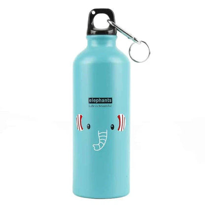 A premium water bottle made of stainless steel with a unique animal print design, perfect for eco-conscious Kiwis on the go.