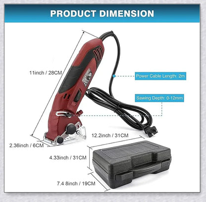 Versatile Multi-Function Circular Saw with 400-watt motor, adjustable depth, and premium blades for DIY projects