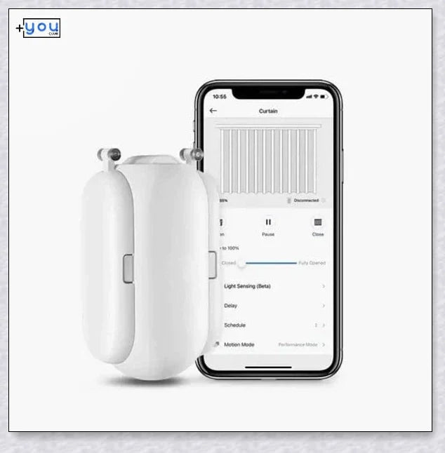 Switchbot smart curtain automation device that allows you to open and close curtains using voice commands or a mobile app