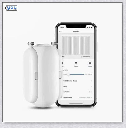 Switchbot smart curtain automation device that allows you to open and close curtains using voice commands or a mobile app