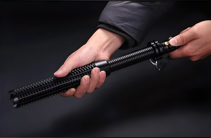 Rugged Tactical Torch Baton with adjustable length, bright CREE LED light, and waterproof, skid-proof design for versatile use in New Zealand