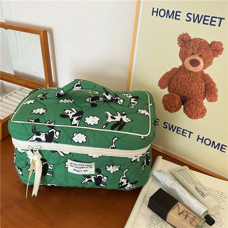 Shopfluxpro NZ Stylish Kiwi Carry-All: Adorable Dog and Sheep Patterned Cotton Bag