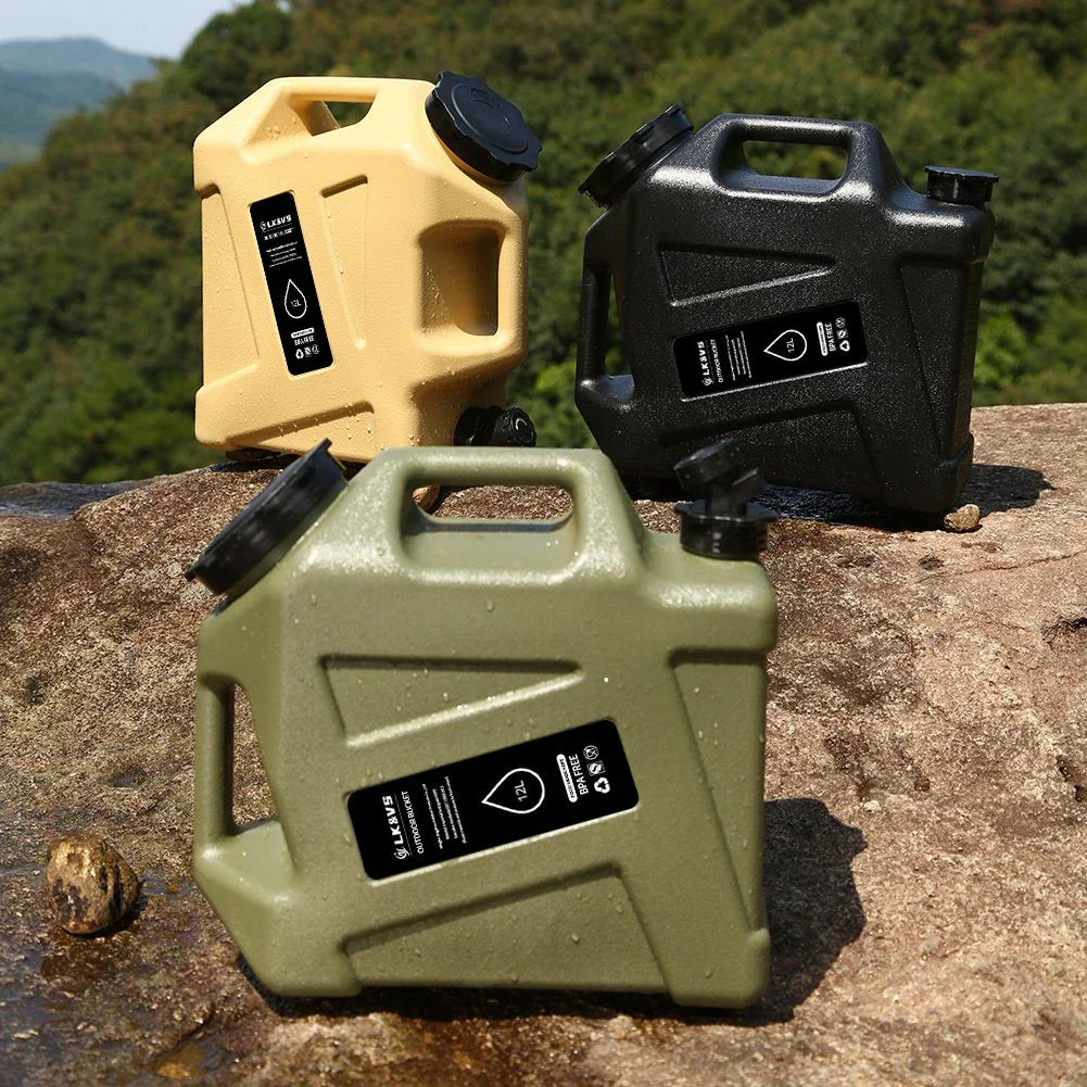 12L Portable Emergency Water Dispenser with food-grade PE construction and adjustable high-flow tap for Kiwi outdoor adventures