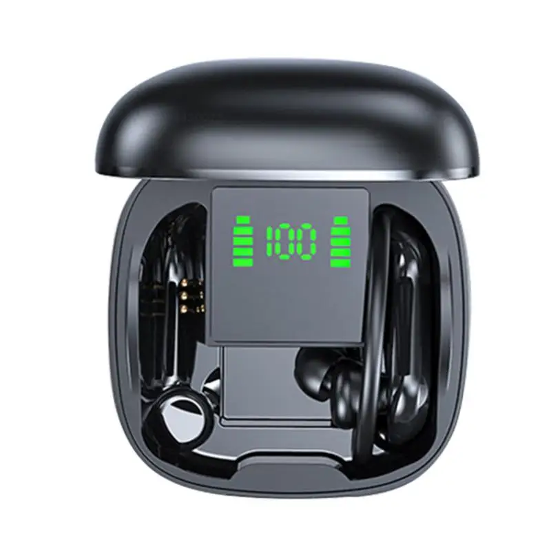 VOULAO TWS 9D Audio Wireless 5.0 BT Sporty Earphones with Charging Case - Available in Black, Blue, and White