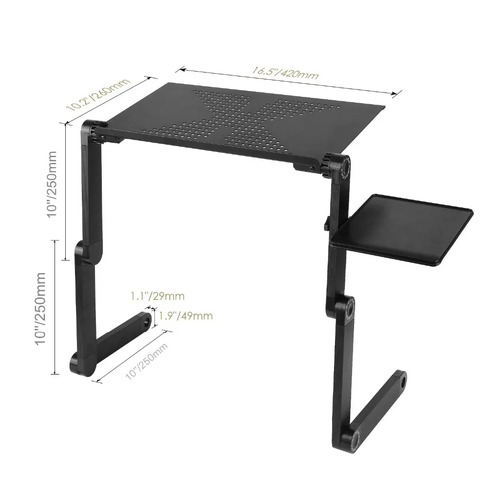 Comfy, adjustable, and foldable laptop desk with ventilation for tech-loving Kiwis